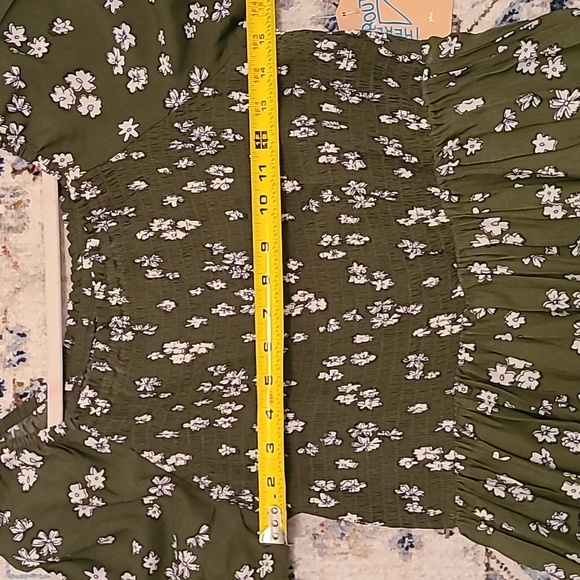 THEREABOUTS GIRLS PLUS GREEN & WHITE FLORAL SMOCKING DRESS SIZE 2XL 20.5P PLUS - Picture 13 of 16